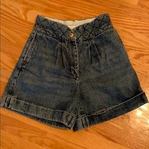 Sandro high waisted denim shorts